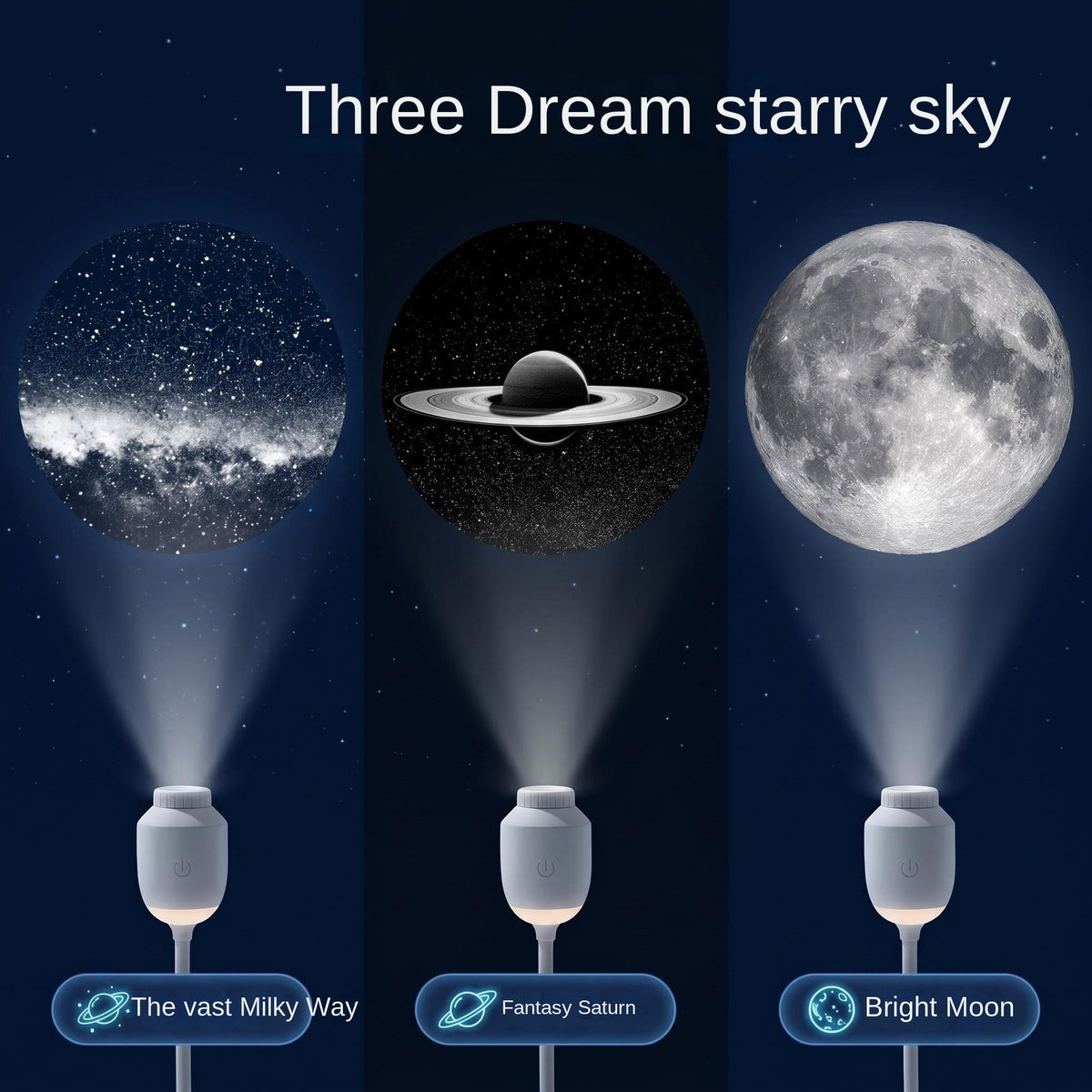 USB Galaxy Star Projection Night Light For Bedroom Ambiance