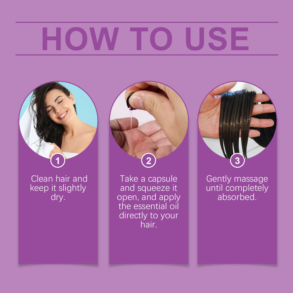 EELHOE Hair Repair Essential Oil Capsules With Argan Jojoba Sunflower Oil
