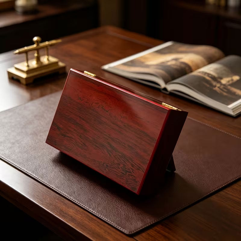 Classic Wooden Jewelry Box With Lock And Elegant Storage Compartment