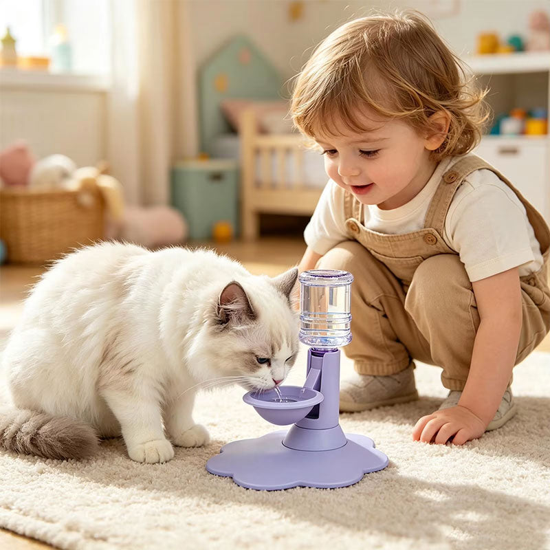 Gravity Cat Water Dispenser Filter Free No Electricity Pet Fountain