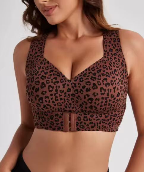 Plus Size Women Posture Correcting Sports Bra Push Up Wireless