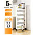 360 Rotating Storage Rack Kitchen Organizer Vegetable Basket Shelf Cart