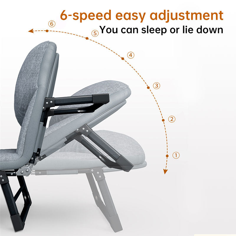 Portable Folding Chair With Space Saving Side Pocket And Durable Frame