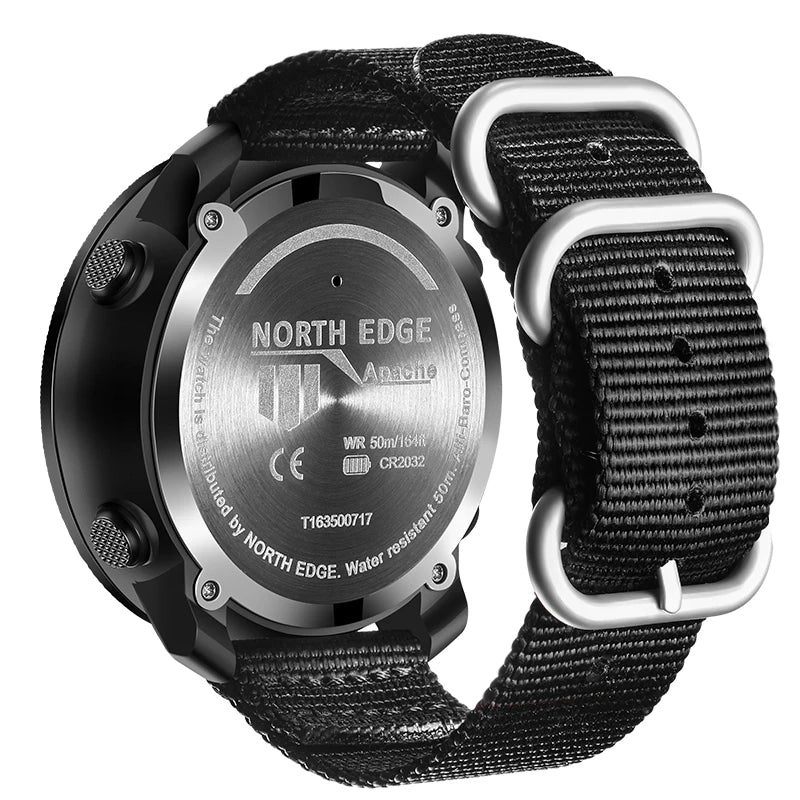 North Edge Mens Digital Sports Watch Altimeter Barometer Compass 50M Waterproof