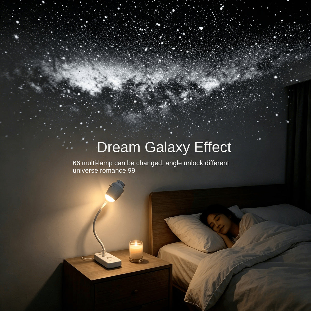 USB Galaxy Star Projection Night Light For Bedroom Ambiance