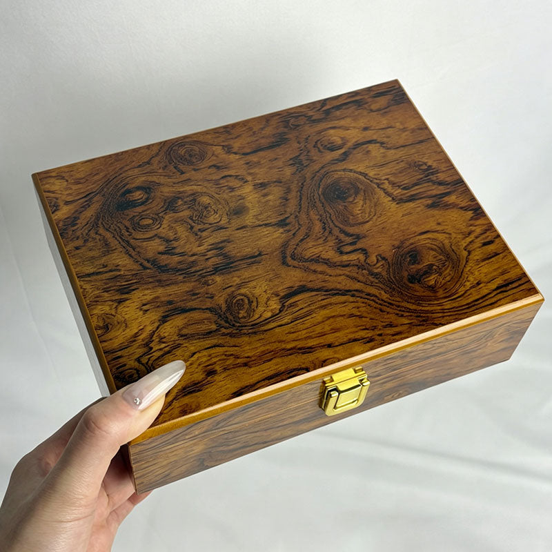 Classic Wooden Jewelry Box With Lock And Elegant Storage Compartment