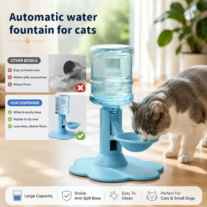 Gravity Cat Water Dispenser Filter Free No Electricity Pet Fountain