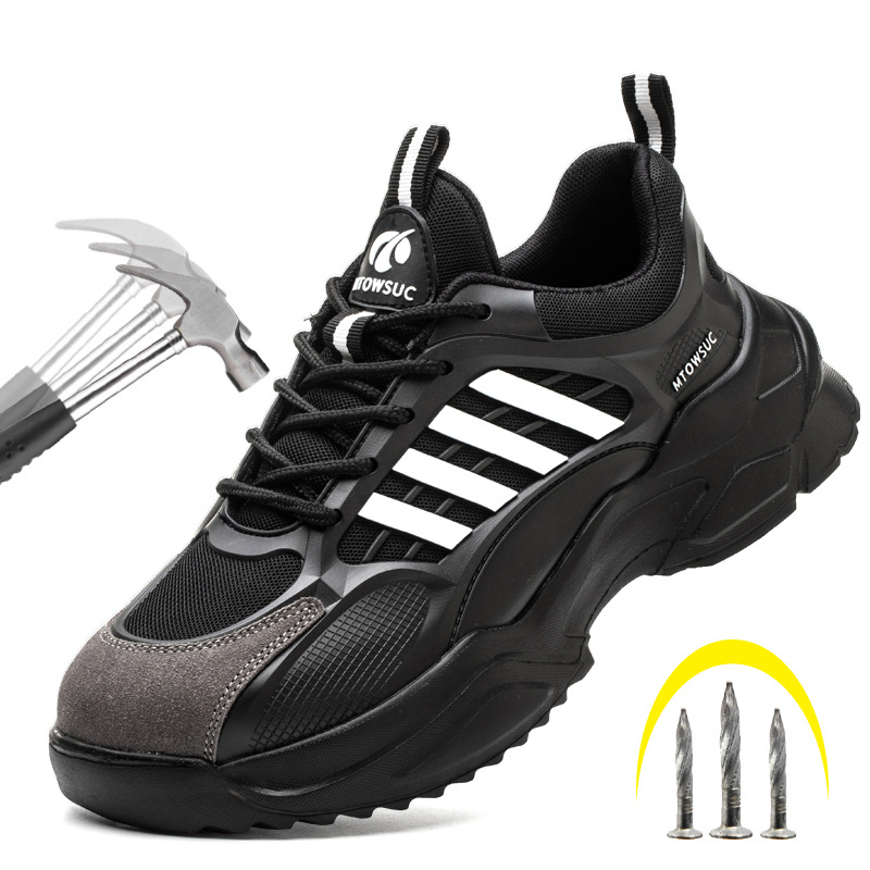 Lightweight Breathable Steel Toe Safety Shoes Anti Puncture Unisex Work