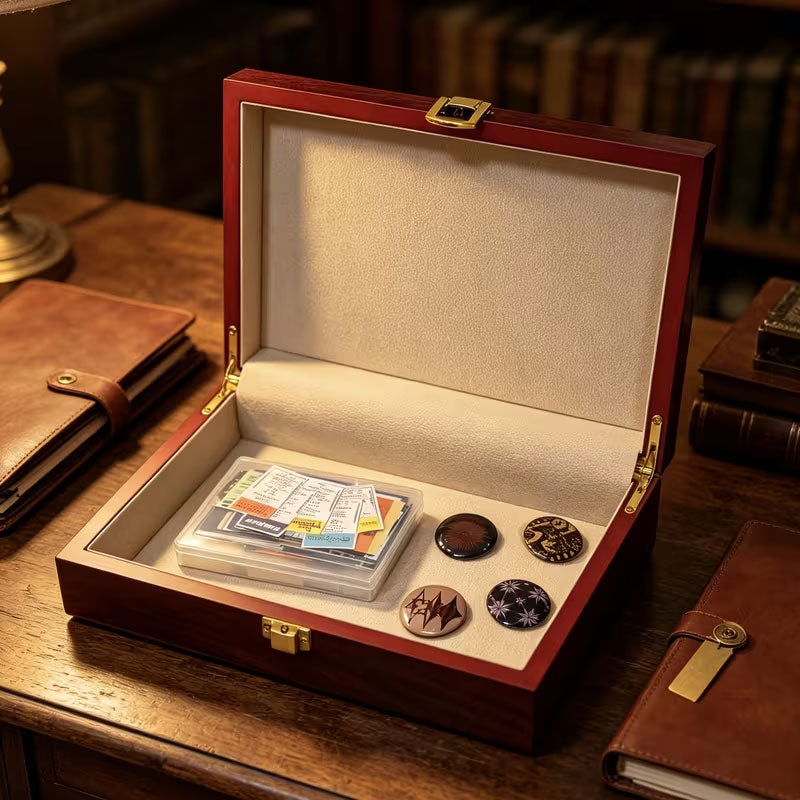 Classic Wooden Jewelry Box With Lock And Elegant Storage Compartment