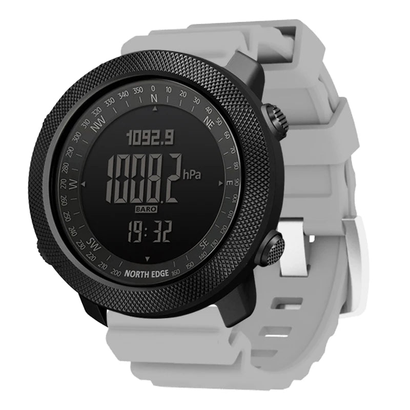 North Edge Mens Digital Sports Watch Altimeter Barometer Compass 50M Waterproof
