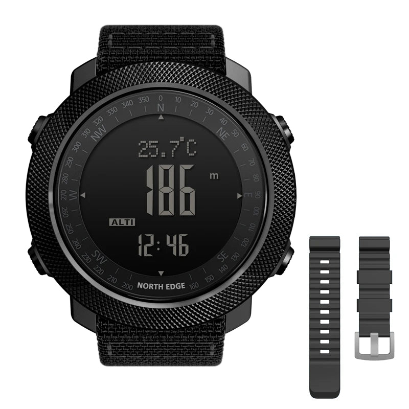 North Edge Mens Digital Sports Watch Altimeter Barometer Compass 50M Waterproof