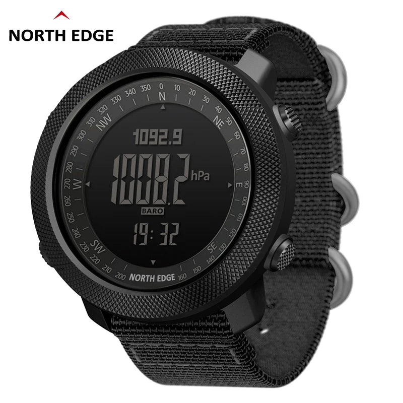 North Edge Mens Digital Sports Watch Altimeter Barometer Compass 50M Waterproof