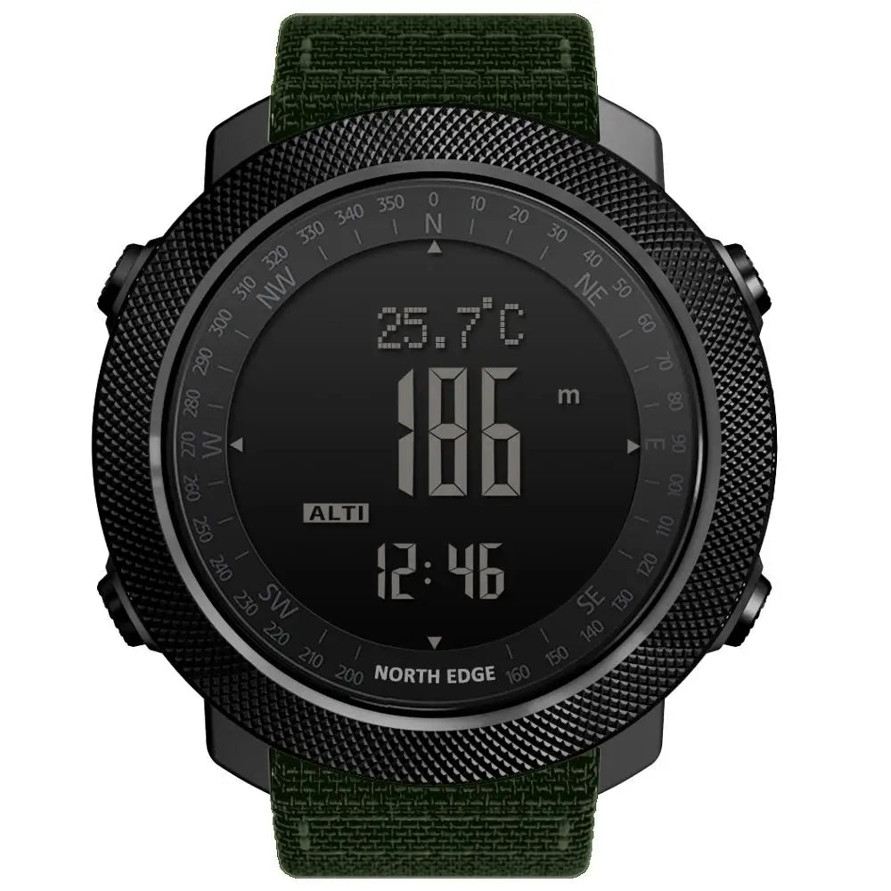 North Edge Mens Digital Sports Watch Altimeter Barometer Compass 50M Waterproof