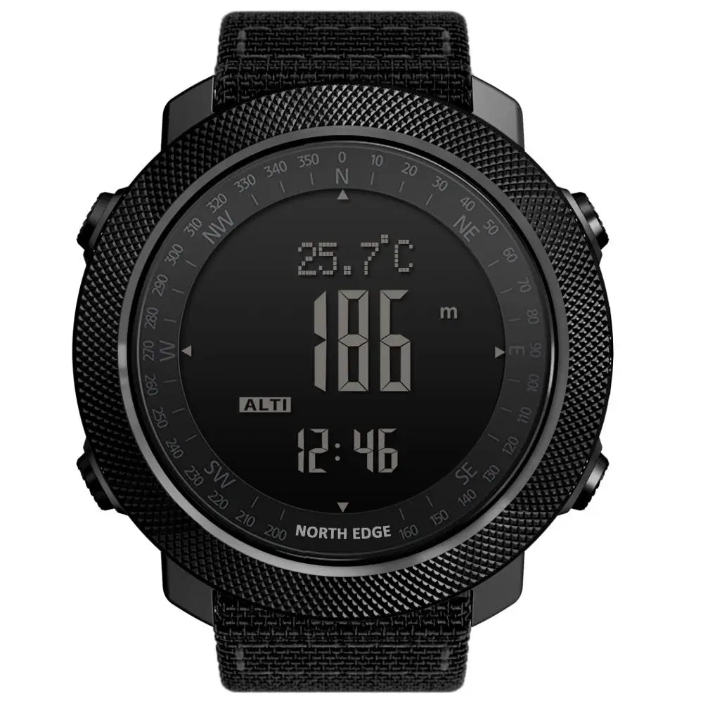 North Edge Mens Digital Sports Watch Altimeter Barometer Compass 50M Waterproof