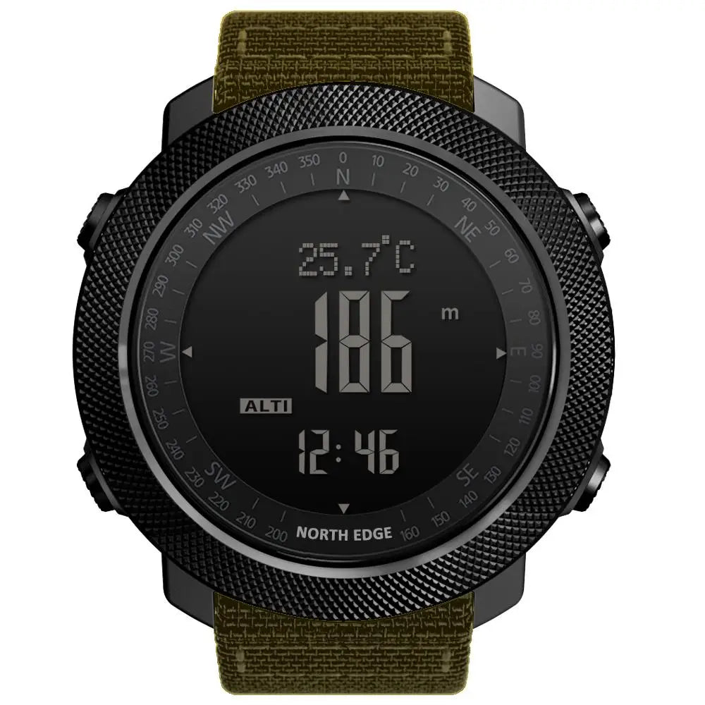 North Edge Mens Digital Sports Watch Altimeter Barometer Compass 50M Waterproof