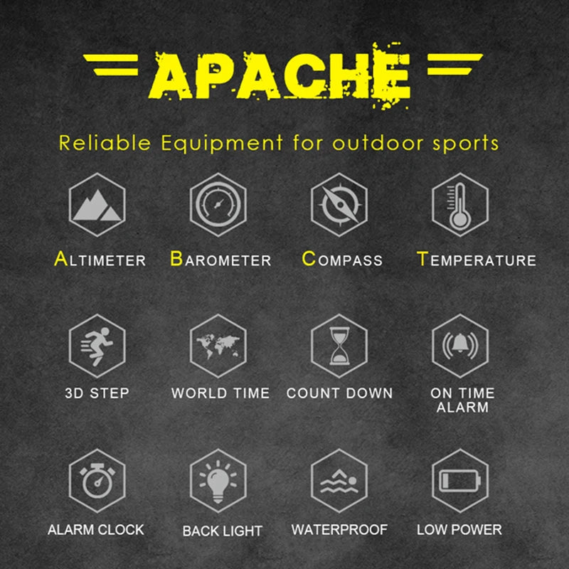 North Edge Mens Digital Sports Watch Altimeter Barometer Compass 50M Waterproof
