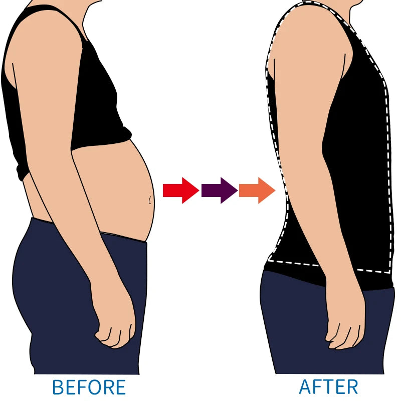 Men Chest Support Posture Corrector Waist Trainer Vest