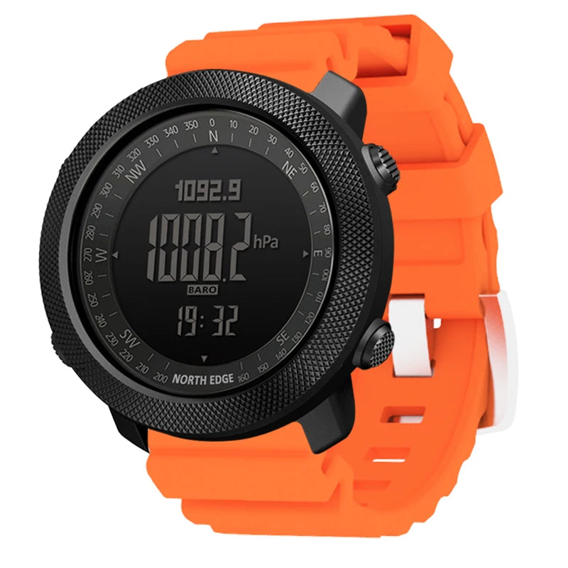 North Edge Mens Digital Sports Watch Altimeter Barometer Compass 50M Waterproof