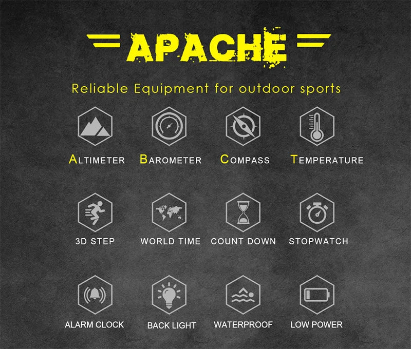 North Edge Mens Digital Sports Watch Altimeter Barometer Compass 50M Waterproof