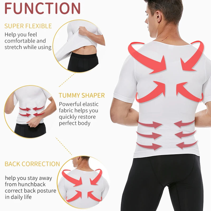 Men Chest Support Posture Corrector Waist Trainer Vest