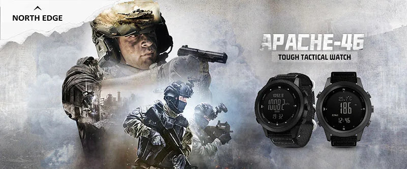 North Edge Mens Digital Sports Watch Altimeter Barometer Compass 50M Waterproof