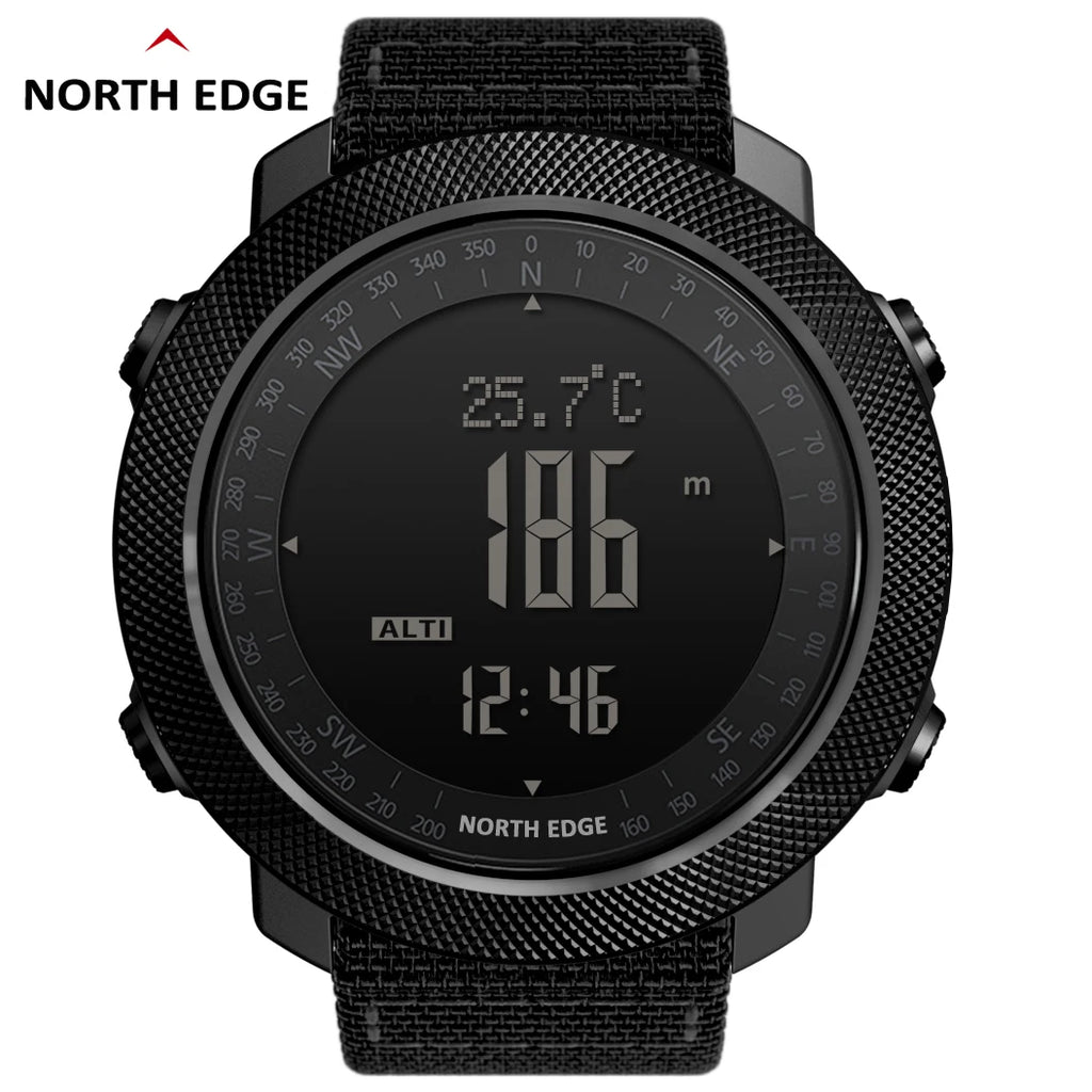 North Edge Mens Digital Sports Watch Altimeter Barometer Compass 50M Waterproof