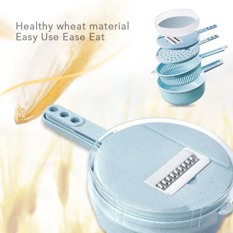 6 Blades Stainless Steel Vegetable Chopper Manual Food Slicer Grater Cutter